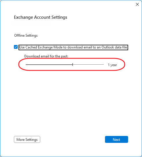 Outlook - Download email from the past.