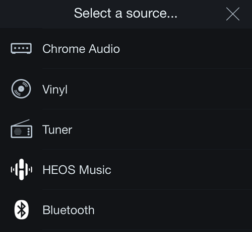 Denon AVR - Select a source