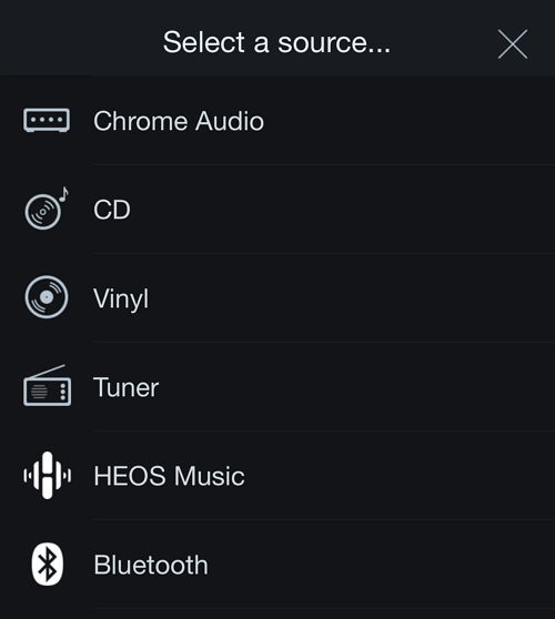 Denon AVR - Select a source