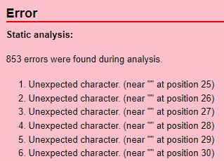 phpMyAdmin import - 853 errors were found during analysis.