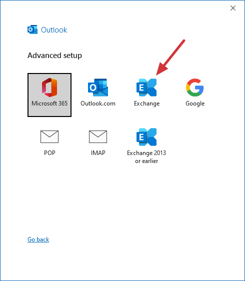 Outlook - Exchange Account
