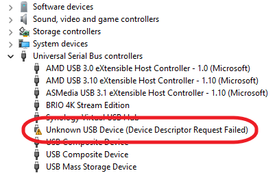 Device Manager - Unknown USB Device
