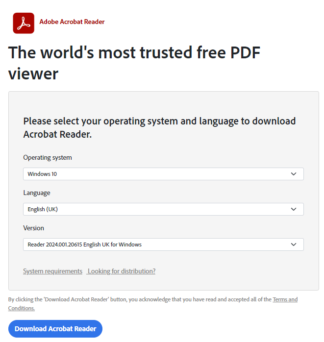 Download Adobe Acrobat Reader