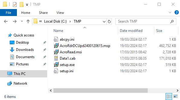 Extract Adobe Reader .exe